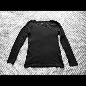 J.Crew Black 100% Cotton Long-sleeve Painter Tee